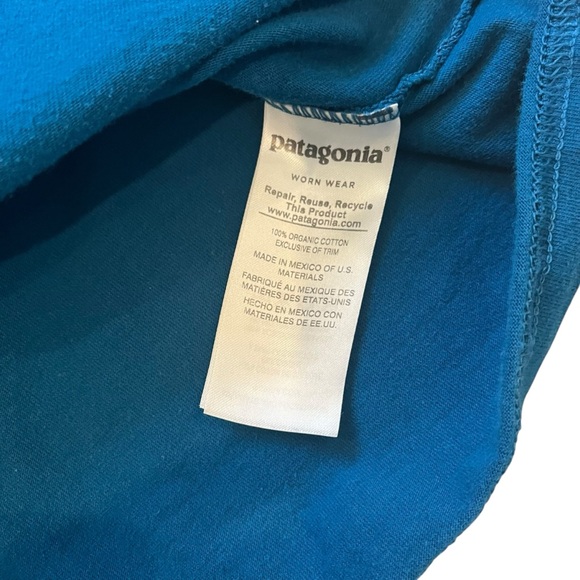 Patagonia Blue Long Sleeve Logo Graphic Cotton Shirt, Sz. S - Picture 12 of 12